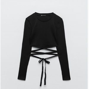 Black Zara longs sleeves shirt